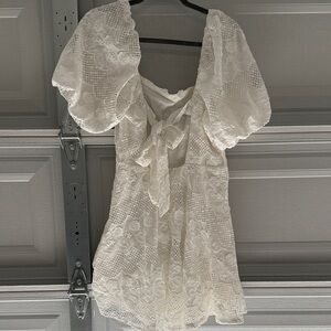 Just Me Ivory Lace Dress